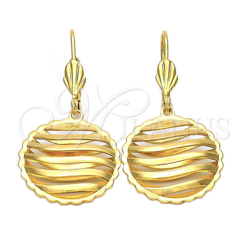 Arete Colgante 5.106.010 Oro Laminado, Pulido, Tono Dorado