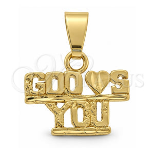 Dije Elegante 5.181.002 Oro Laminado, Diseño de Corazón, Pulido, Tono Dorado