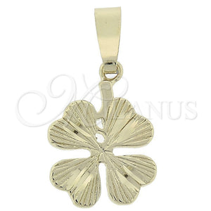 Dije Elegante 5.183.048 Oro Laminado, Diseño de Flor, Diamantado, Tono Dorado