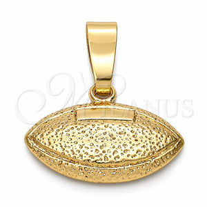 Dije Elegante 5.183.043 Oro Laminado, Diseño de Bola, Diamantado, Tono Dorado