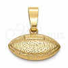 Dije Elegante 5.183.043 Oro Laminado, Diseño de Bola, Diamantado, Tono Dorado