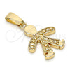 Dije Elegante 5.183.023 Oro Laminado, Diamantado, Tono Dorado
