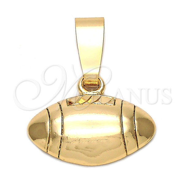 Dije Elegante 5.183.038 Oro Laminado, Diseño de Bola, Diamantado, Tono Dorado