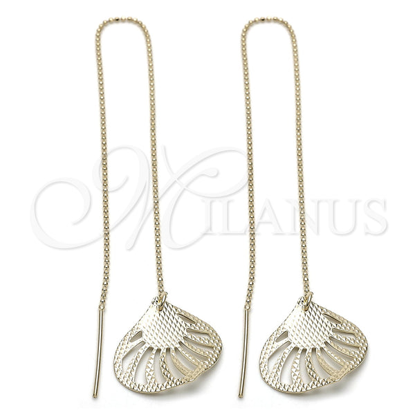 Arete Violador 5.113.007 Oro Laminado, Diseño de Oja, Pulido, Tono Dorado
