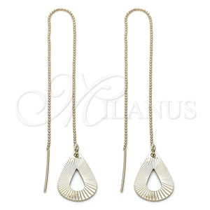 Arete Violador 5.114.001 Oro Laminado, Diseño de Gota, Pulido, Tono Dorado