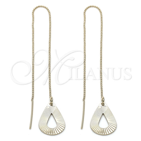 Arete Violador 5.114.001 Oro Laminado, Diseño de Gota, Pulido, Tono Dorado