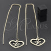 Arete Violador 5.119.012 Oro Laminado, Diseño de Corazón, Pulido, Tono Dorado