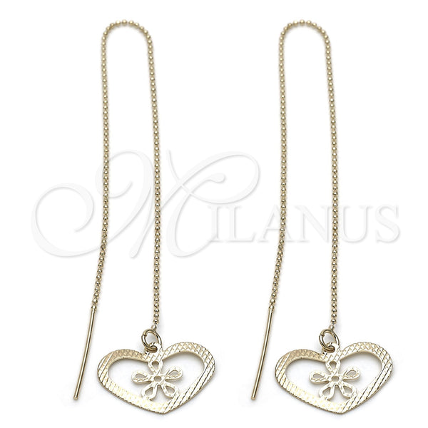 Arete Violador 5.119.012 Oro Laminado, Diseño de Corazón, Pulido, Tono Dorado