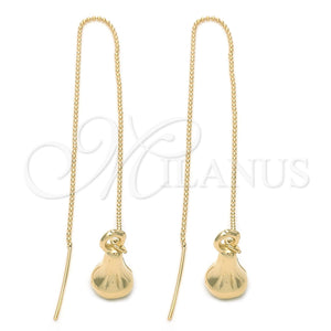 Arete Violador 5.113.008 Oro Laminado, Diseño de Pera, Pulido, Tono Dorado