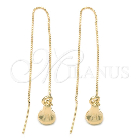 Arete Violador 5.113.008 Oro Laminado, Diseño de Pera, Pulido, Tono Dorado