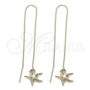 Arete Violador 5.116.004 Oro Laminado, Diseño de Estrella, Diamantado, Tono Dorado