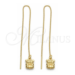 Arete Violador 5.116.008 Oro Laminado, Diseño de Osito, Pulido, Tono Dorado