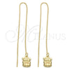 Arete Violador 5.116.008 Oro Laminado, Diseño de Osito, Pulido, Tono Dorado