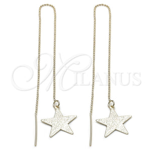 Arete Violador 5.117.002 Oro Laminado, Diseño de Estrella, Pulido, Tono Dorado