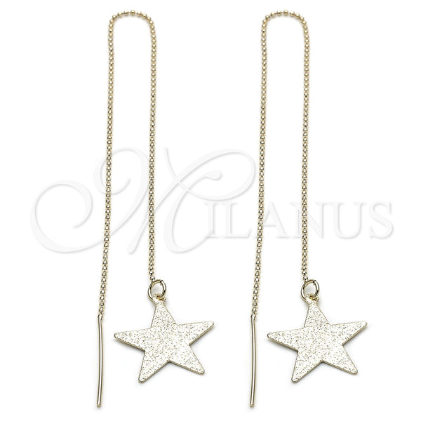 Arete Violador 5.117.002 Oro Laminado, Diseño de Estrella, Pulido, Tono Dorado