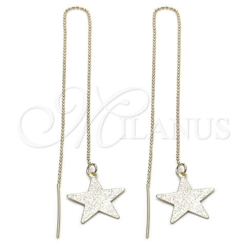 Arete Violador 5.117.002 Oro Laminado, Diseño de Estrella, Pulido, Tono Dorado