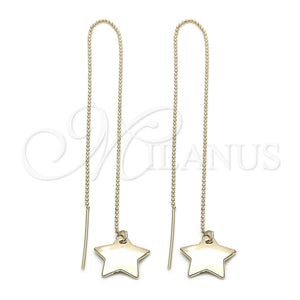 Arete Violador 5.119.007 Oro Laminado, Diseño de Estrella, Pulido, Tono Dorado