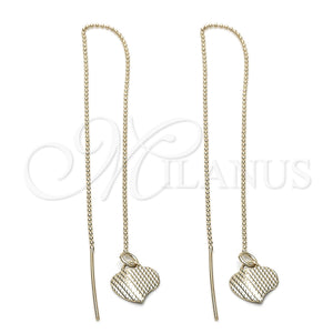 Arete Violador 5.116.010 Oro Laminado, Diseño de Corazón, Pulido, Tono Dorado