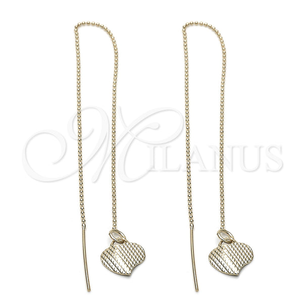 Arete Violador 5.116.010 Oro Laminado, Diseño de Corazón, Pulido, Tono Dorado