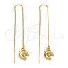 Arete Violador 5.117.011 Oro Laminado, Diseño de Delfín, Pulido, Tono Dorado
