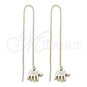 Arete Violador 5.116.005 Oro Laminado, Diseño de Manos, Pulido, Tono Dorado