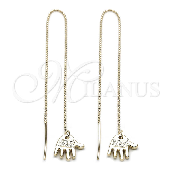 Arete Violador 5.116.005 Oro Laminado, Diseño de Manos, Pulido, Tono Dorado