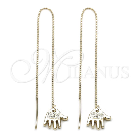 Arete Violador 5.116.005 Oro Laminado, Diseño de Manos, Pulido, Tono Dorado