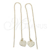 Arete Violador 02.63.1606 Oro Laminado, Diseño de Corazón, Pulido, Tono Dorado