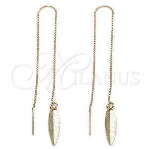 Arete Violador 5.115.004 Oro Laminado, Diseño de Oja, Pulido, Tono Dorado