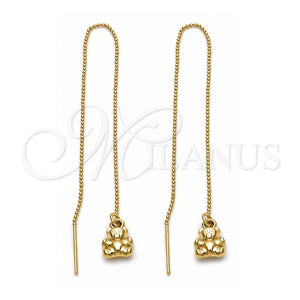 Arete Violador 5.116.009 Oro Laminado, Diseño de Osito, Pulido, Tono Dorado