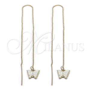Arete Violador 5.122.014 Oro Laminado, Diseño de Mariposa, Pulido, Tono Dorado