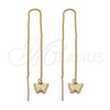 Arete Violador 5.122.014 Oro Laminado, Diseño de Mariposa, Pulido, Tono Dorado
