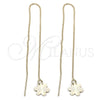 Arete Violador 5.115.001 Oro Laminado, Diseño de Flor, Pulido, Tono Dorado