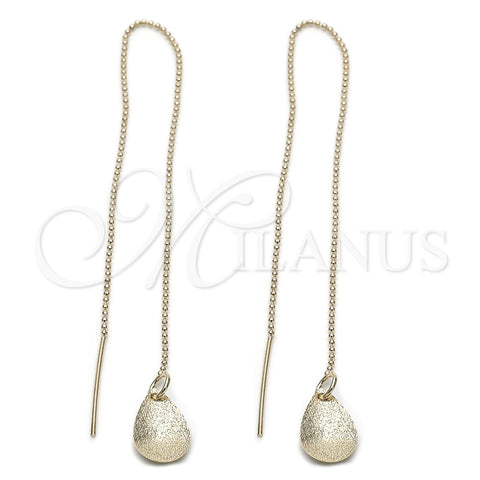 Arete Violador 5.113.006 Oro Laminado, Diseño de Gota, Pulido, Tono Dorado
