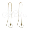 Arete Violador 5.118.007 Oro Laminado, Diseño de Flor, Pulido, Tono Dorado