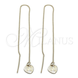 Arete Violador 5.116.006 Oro Laminado, Diseño de Corazón, Pulido, Tono Dorado