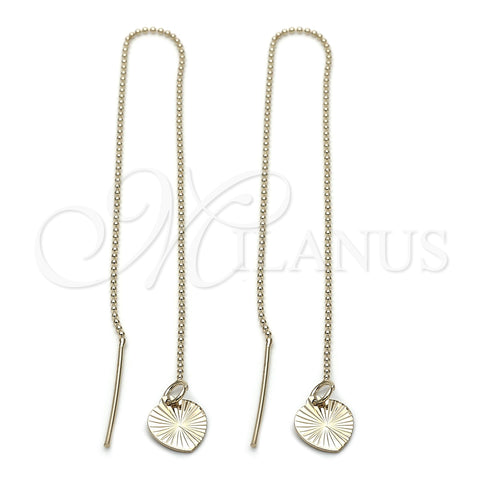 Arete Violador 5.116.006 Oro Laminado, Diseño de Corazón, Pulido, Tono Dorado
