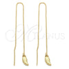 Arete Violador 5.118.008 Oro Laminado, Diseño de Oja, Pulido, Tono Dorado