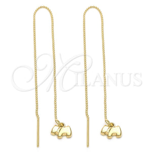 Arete Violador 5.117.009 Oro Laminado, Diseño de Perro, Pulido, Tono Dorado