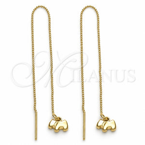 Arete Violador 5.117.009 Oro Laminado, Diseño de Perro, Pulido, Tono Dorado