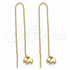 Arete Violador 5.117.009 Oro Laminado, Diseño de Perro, Pulido, Tono Dorado