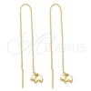 Arete Violador 5.117.009 Oro Laminado, Diseño de Perro, Pulido, Tono Dorado