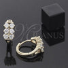 Argolla Huggie 5.131.018 Oro Laminado, con Blanca Zirconia Cubica, Pulido, Tono Dorado