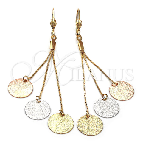 Arete Largo 5.088.004 Oro Laminado, Mate, Tres Tonos