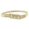 Aro Individual 5.230.004 Oro Laminado, Diseño de Llave Griega, con Blanca Zirconia Cubica, Pulido, Tono Dorado (11 MM Thickness, Size 5 (2.50 Diameter))