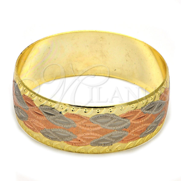 Aro Individual 5.261.001.05 Chapa de Oro, Diamantado, Tres Tonos (23 MM Thickness, Size 5 (2.50 Diameter))