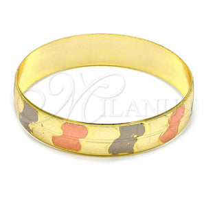 Aro Individual 03.08.0024.06 Chapa de Oro, Diamantado, Tres Tonos (14 MM Thickness, Size 6 (2.75 Diameter))