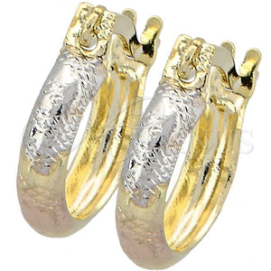 Argolla Pequeña 02.21.0234 Oro Laminado, Diamantado, Tres Tonos