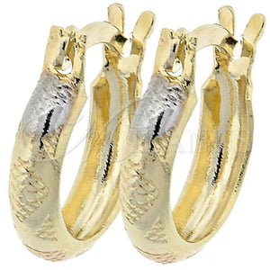 Argolla Pequeña 02.21.0236 Oro Laminado, Diamantado, Tres Tonos