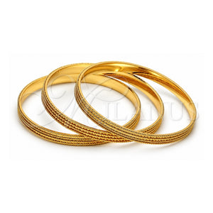 Aro Trio 03.53.0001.05 Chapa de Oro, Diamantado, Tono Dorado (Grosor 03 MM, Talla 5 (2,50 de Diámetro))